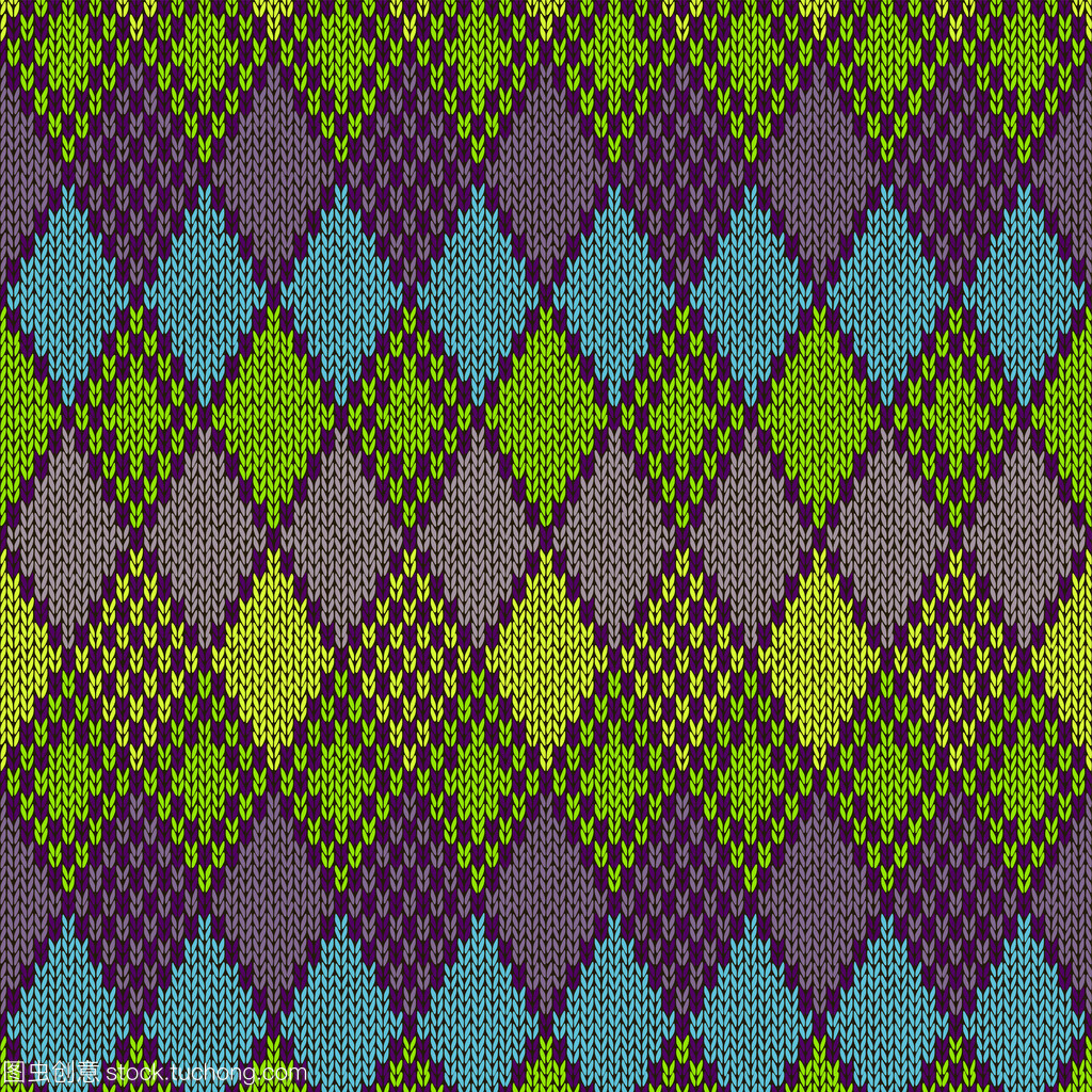 民族風(fēng)格無(wú)縫針織的圖案