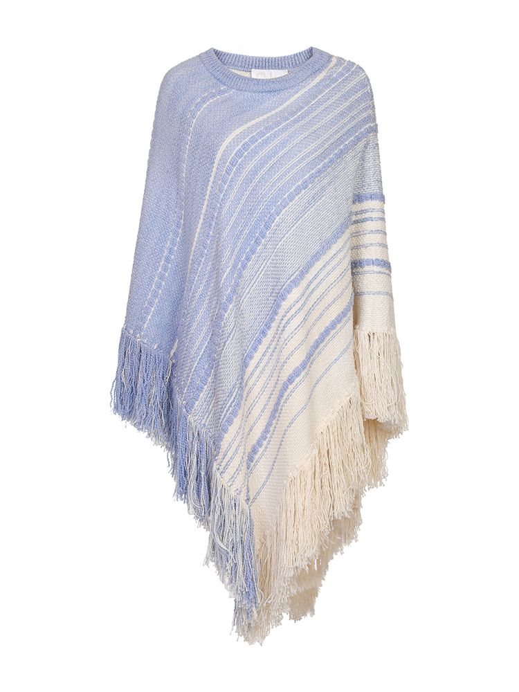 CHLOE/克洛伊藍(lán)色針織披肩
